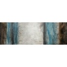 Saudade, no 0722 , de l'artiste Isabel Picard, Techniques mixtes sur bois, Création unique, dimension : 16 x 48 po de largeur